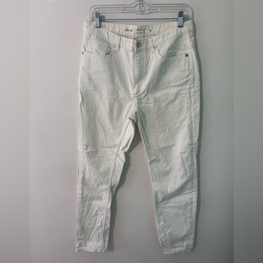 COS White Denim Jeans size 31 slim fit